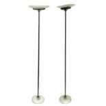 Arteluce, P.King and Miranda design. N. 2 floor lamps in lacquered metal diffuser and base in