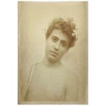 Wilhelm von Gloeden (1856-1931), vintage photo print on salted paper tack depicting "boyish head