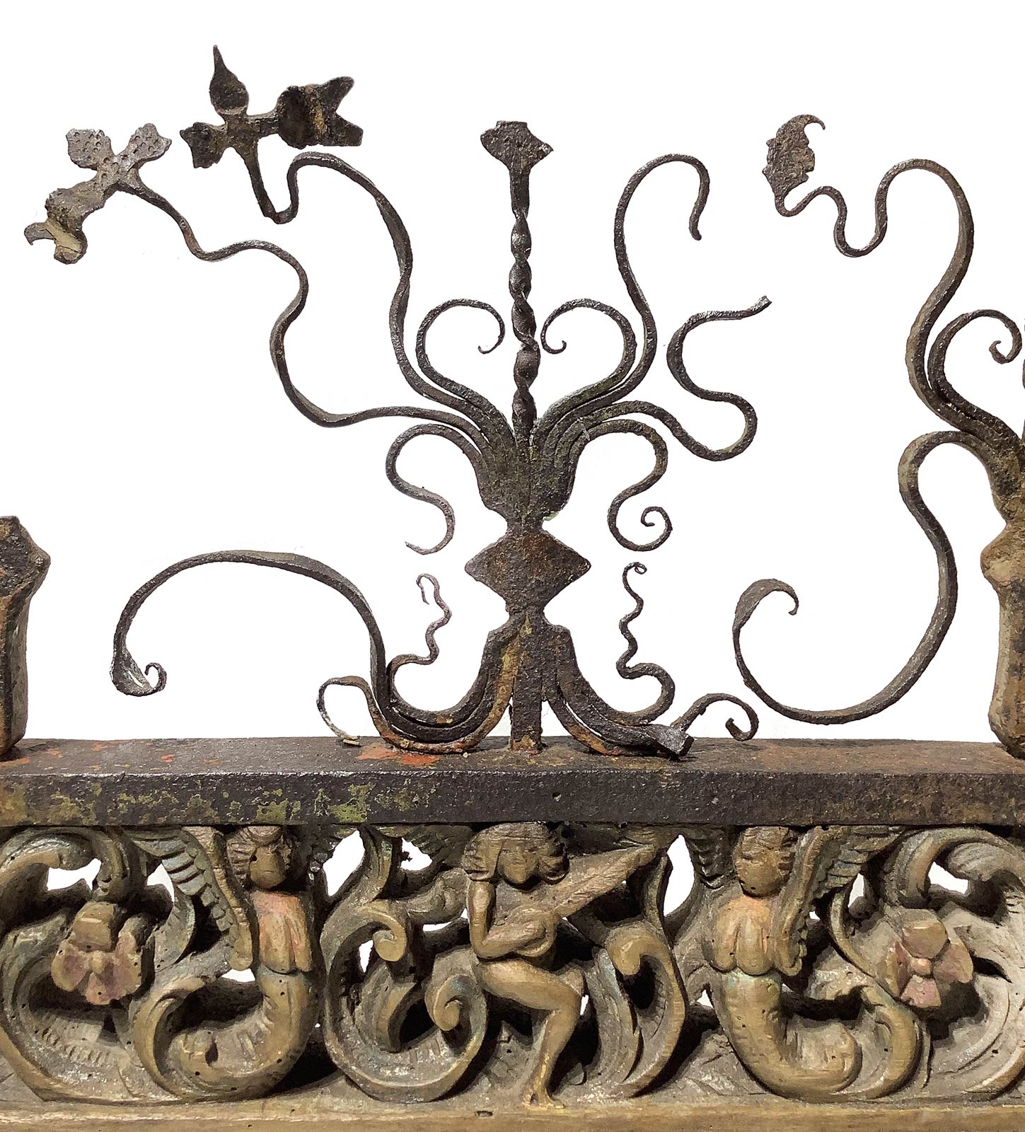 "Cascia" melted in carved wood and iron, ornament the under-body of the Sicilian cart, Sicily, - Image 3 of 4