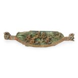 Antique wooden carved polychrome cart key, late nineteenth century, late twentieth century, Sicily.