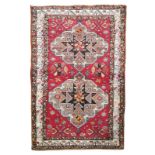 Derbent Lesghi Carpet, Eastern North Caucasus, 1920, cm. 194x126, warp, weave and fleece wool.