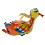 Toy tin, duck (made in china). Length 12 cm