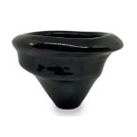 Production Milesi, terracotta conical vase in shades of black, according to the signature. Years