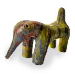 Terracotta sculpture tiled depicting fantastic animal, Italian production allegedly by Alessio