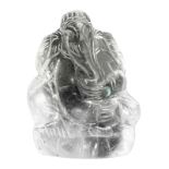 Statuette of rock crystal depicting "Ganesha" (Hindu God of universal love). Provenance India Early