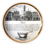 Piero Fornasetti (1913 - 1988), Milan 1950 ca. Plate series specialties of Italian cuisine diameter