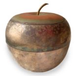 Ice holder metal silver apple-shaped, Italian production. Skipping gilding cover, minimal bruising.