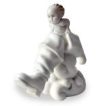 German production, porcelain statue depicting fictional character in shades of white clouds in