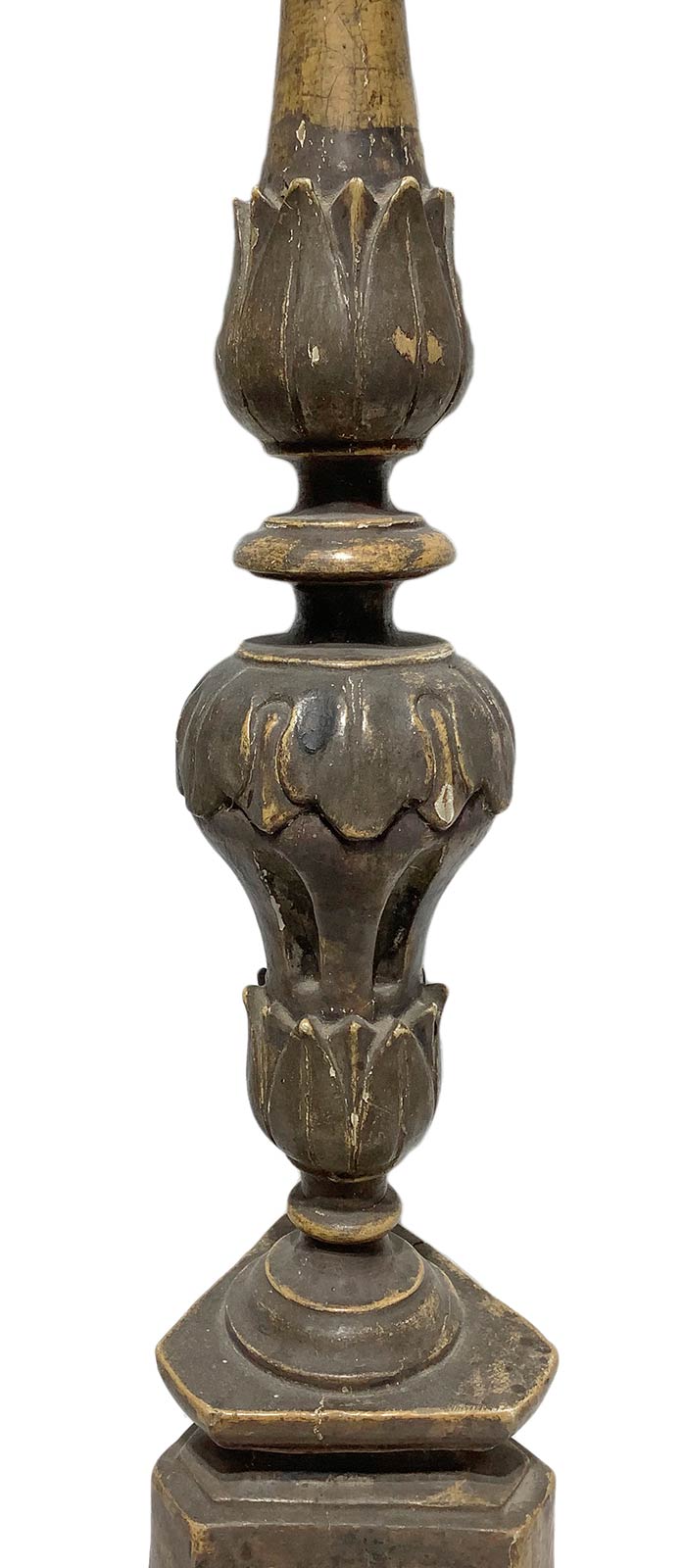 Candlestick in lacquered wood, eighteenth century H 79 cm. - Image 2 of 5