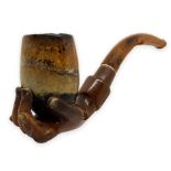 Pipe "Hand with pipe" - England. Second half of '800. The tobacco chamber and the shank of the pipe