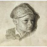 Drawing by Natale Attanasio (Catania 1846-Rome 1923) depicting a young boy with head cap. Ink