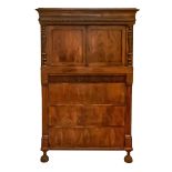Chiffonier, Empire, XIX early, an important source Sicilian family. In rosewood, the bottom three