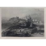 Etching, depicting the town and the convent of Piazza Armerina, W. L. Leitch (Glasgow 1804-1883),