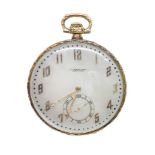 Zenith pocket, gold, manual winding, mother of pearl dial, early 1900