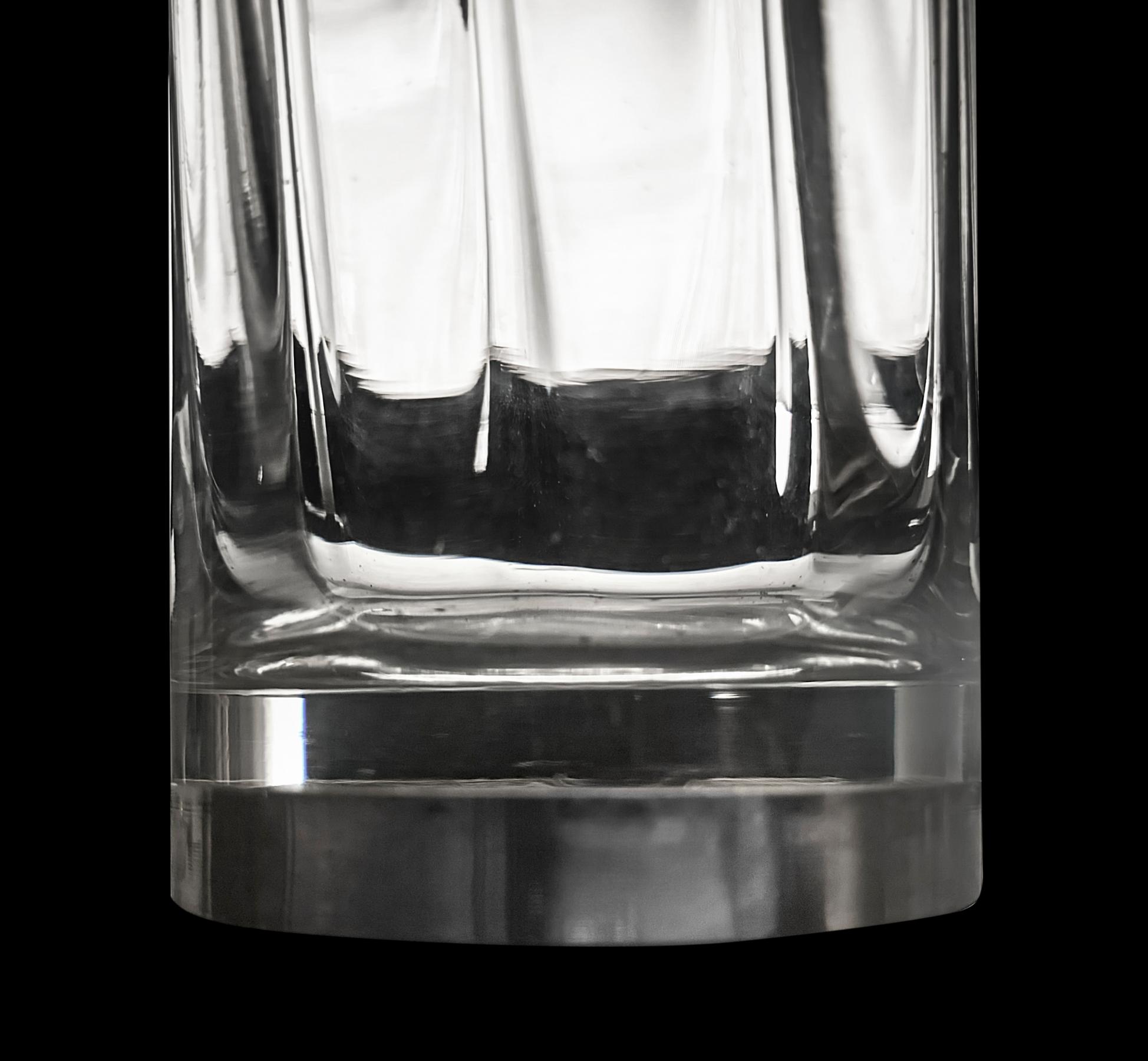 set of glasses for 12 people multifaceted crystal cylindrical shape with a silver base. Punch 60s. - Image 3 of 3