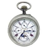 Ancient calendar moon phase type Pocket watch
