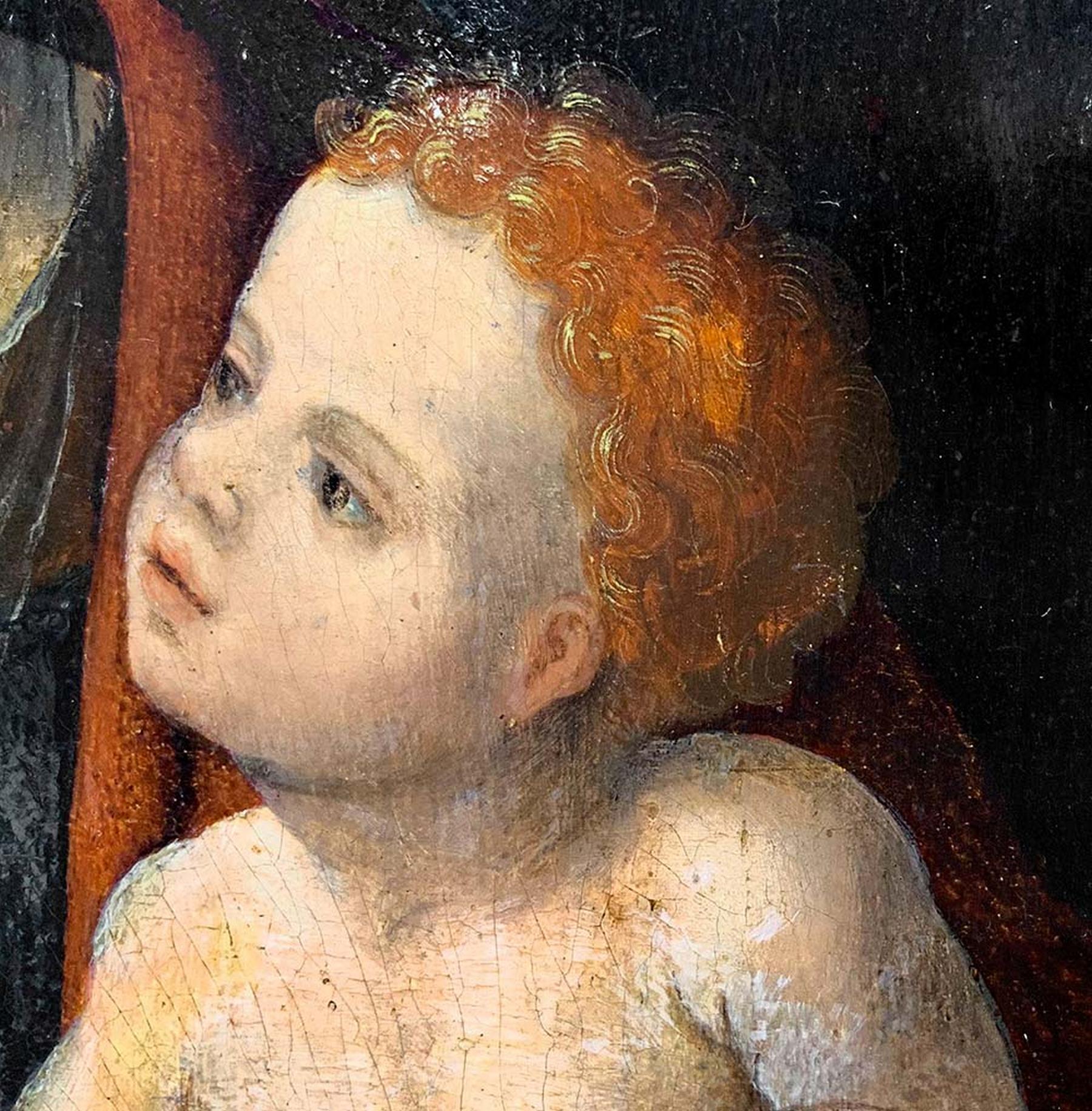 Pieter van Aelst or Coecke Pieter van Aelst (1502-1550 Aalst Brussels), Alleged artist. Madonna - Image 3 of 7