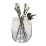 Set of 12 sticks with Swarovski crystal outlet.