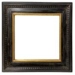 Black frame with gold rim, Internal dimensions 30x30 cm, 48x48 external measures