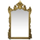 Mirror in gilded wood, the first mid nineteenth century. Mirror contemporary, very good condition.