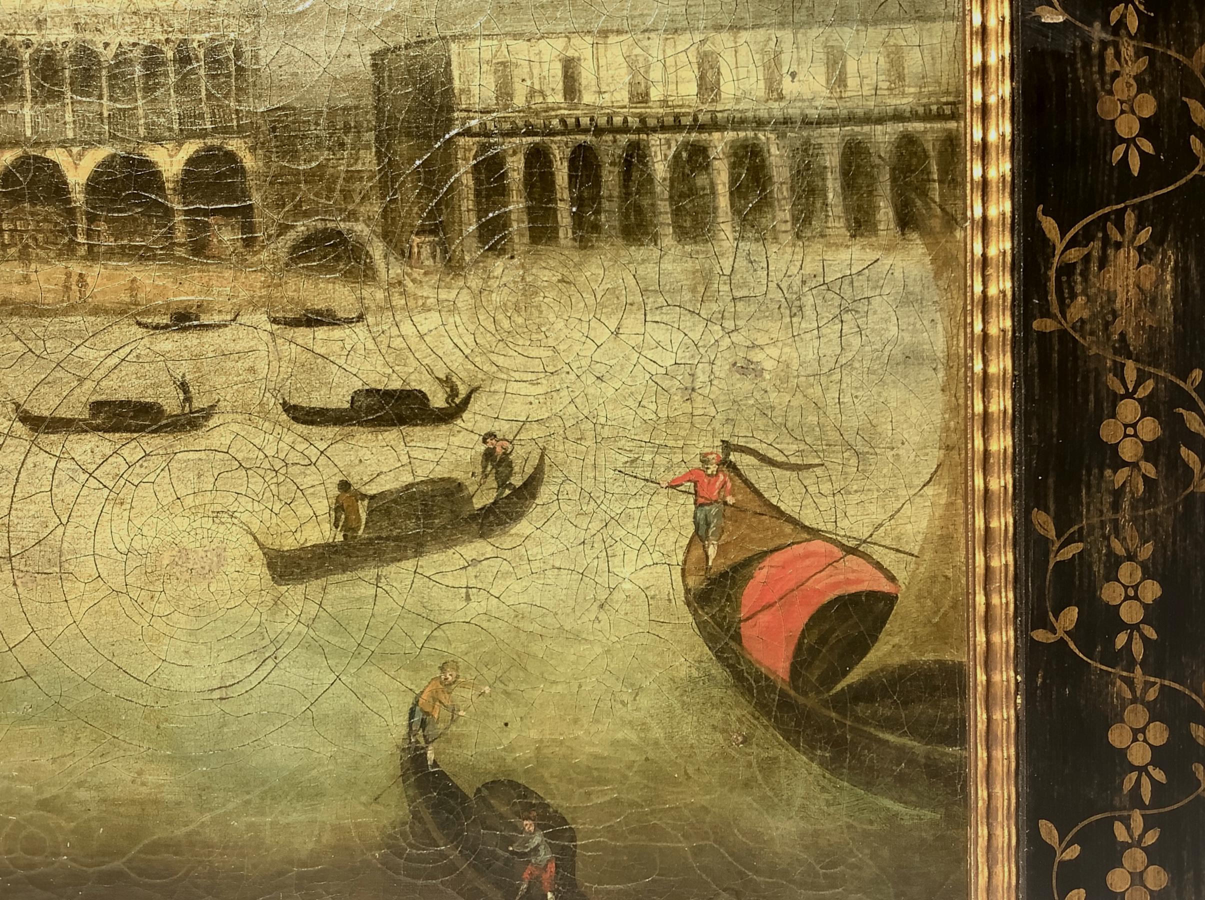 Oil painting on canvas depicting the Doge's Palace in Venice, seventeenth / eighteenth century - Image 3 of 7