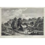 Etching, depicting the surroundings of Pietraperzia, taken from Voyage pittoresque ou Description