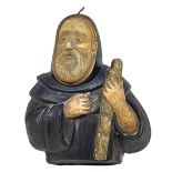 Sculpture in polychrome terracotta San Francesco di Paola. Late nineteenth century. H 26.5 cm.