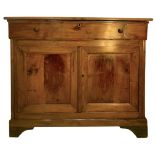 Servant cupboard in walnut with large upper drawer and two doors less burr, the late nineteenth