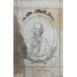 Gramignani of Drawing of the Marquis Gregorio. Drawing on paper in pencil and brown ink. Mm