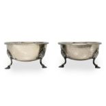 Couple composters silver, London, 925 sterling silver, silver-A.P F.P, date 1918. 14. H cm 7,5xcm