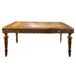 Green lacquered table with yellow Siena marble, early nineteenth century. H 81x180 cm, depth 90