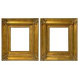 Pair of gilded frames, the twentieth century. Internal dimensions 30x24 cm 51X44 external measures