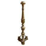 Wooden candlestick., XX century H 71 cm