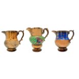 three mugs Group polychrome majolica. Early twentieth century, Malta. H 15.6 cm. 8. Mouth cm H 11.7