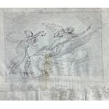 Design Allegedly by Giambattista Tiepolo (1696- 1770) sketch in ink and pencil on paper depicting a