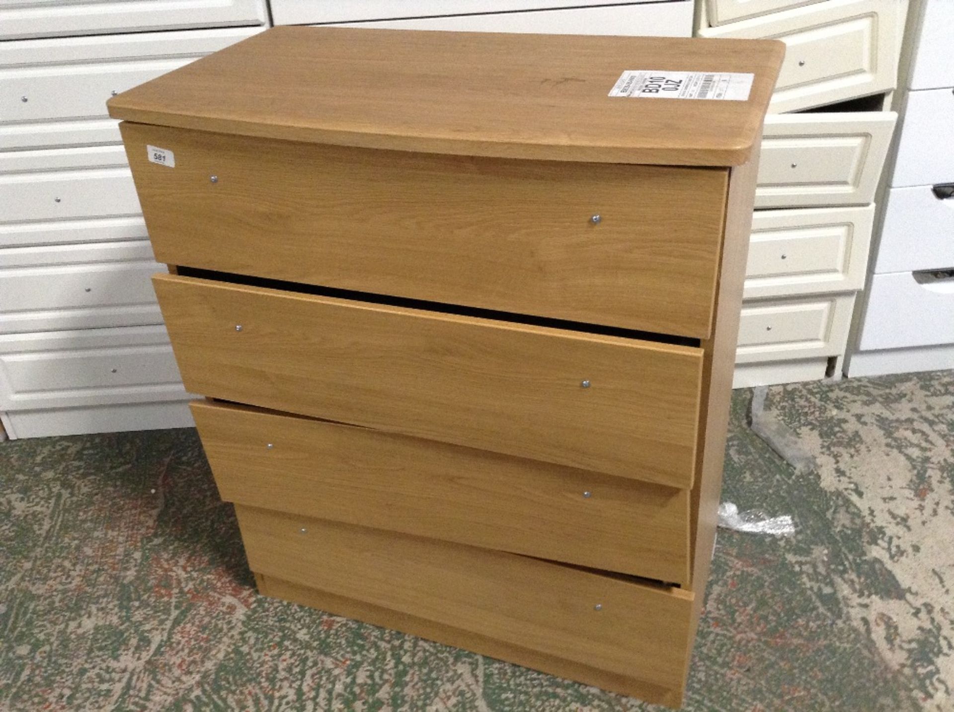 OAK 4 DRAWER CHEST