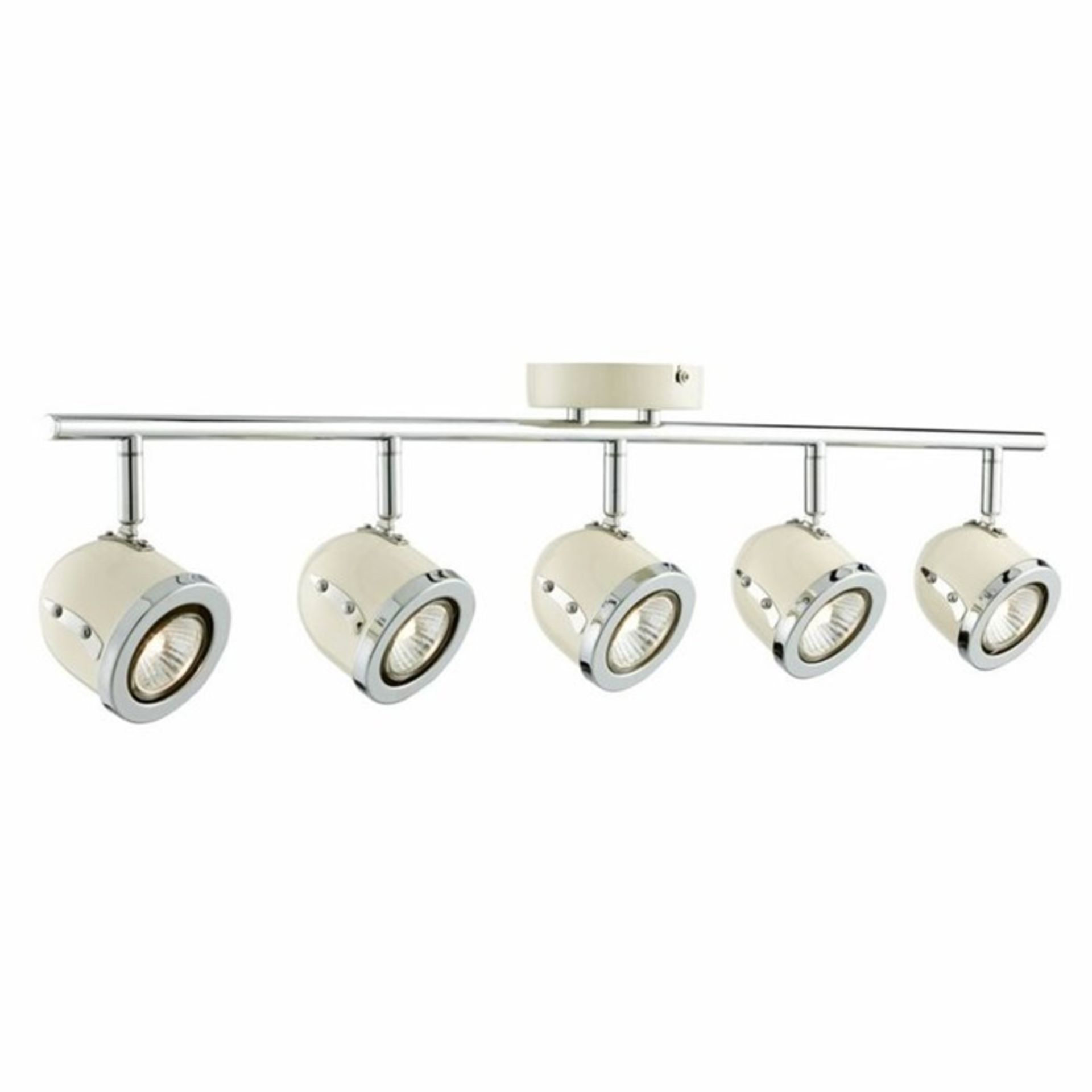 Metro Lane Culberson 5 Light Spotlight (chrome/cream) (PAGA1682 - 14683/15) 6E