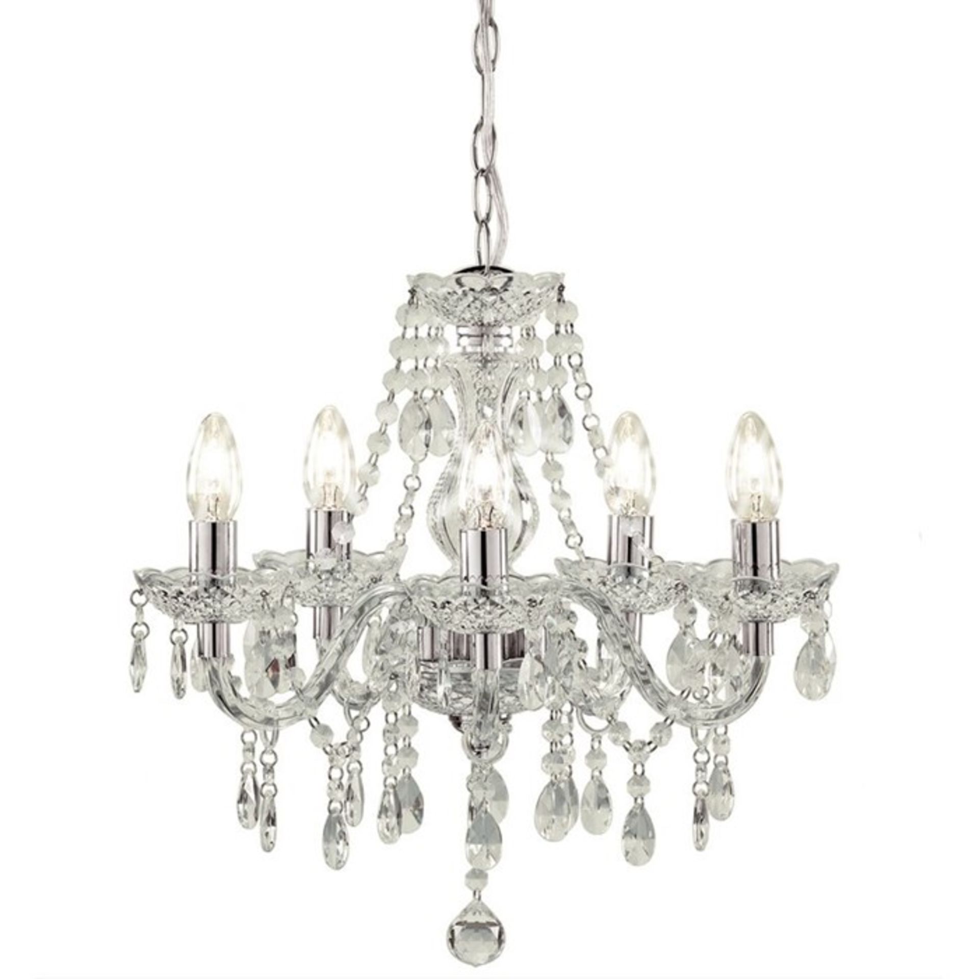 Rosdorf Park Icarus 5 Light Candle-Style Chandelier (WHITE) (KLIV1189 - 14700/12) 5B