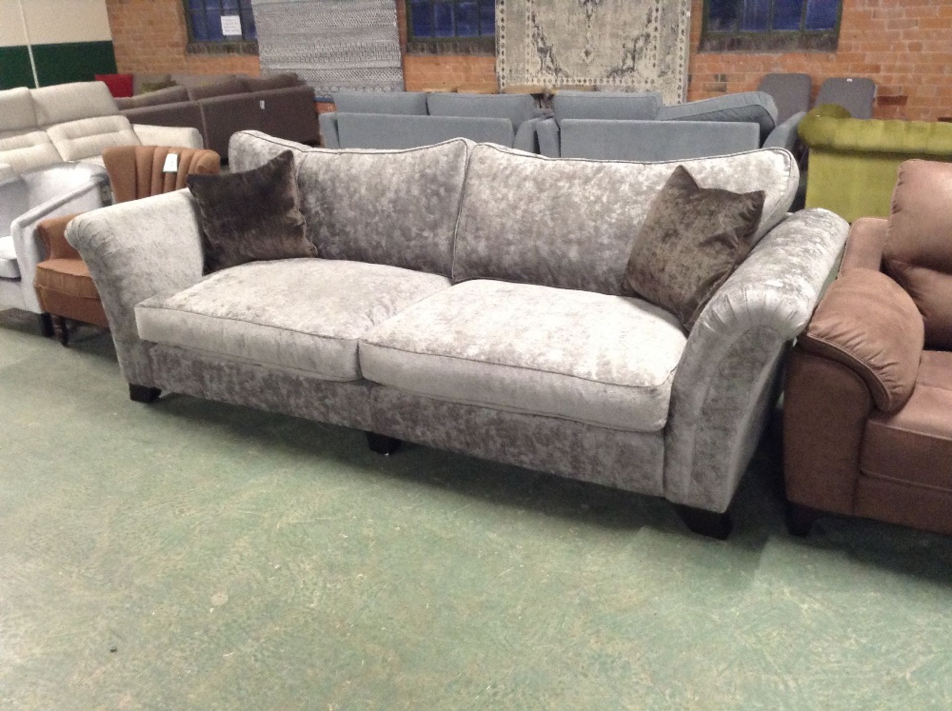 GREY FABRIC SPLIT 3 SEATER SOFA (SL53-9)