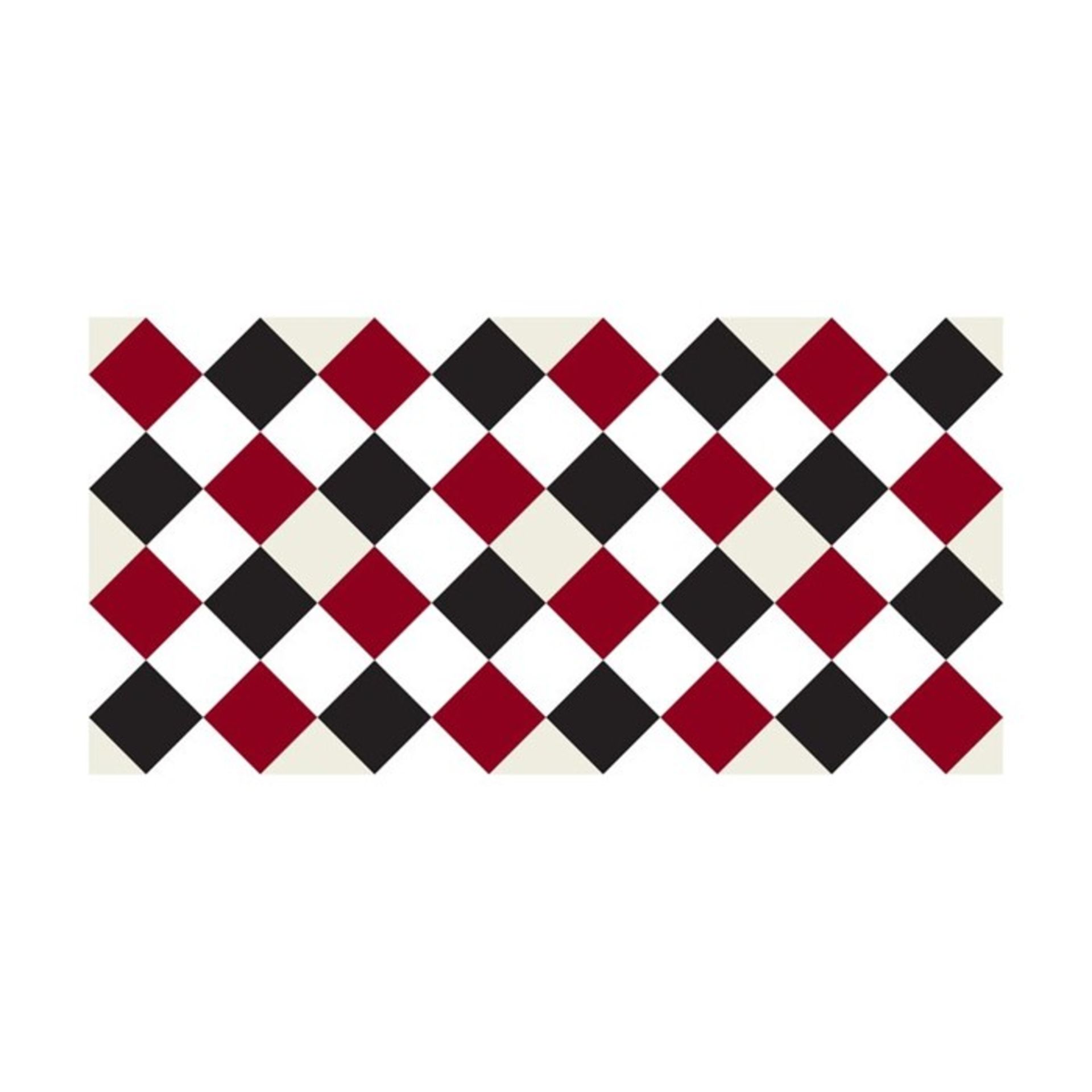 17 Stories 130 x 60 cm PVC Patterned Tile in Red/Black X11 (XDNL1245 - 15961/1 - 15961/8 - 15961/9 -