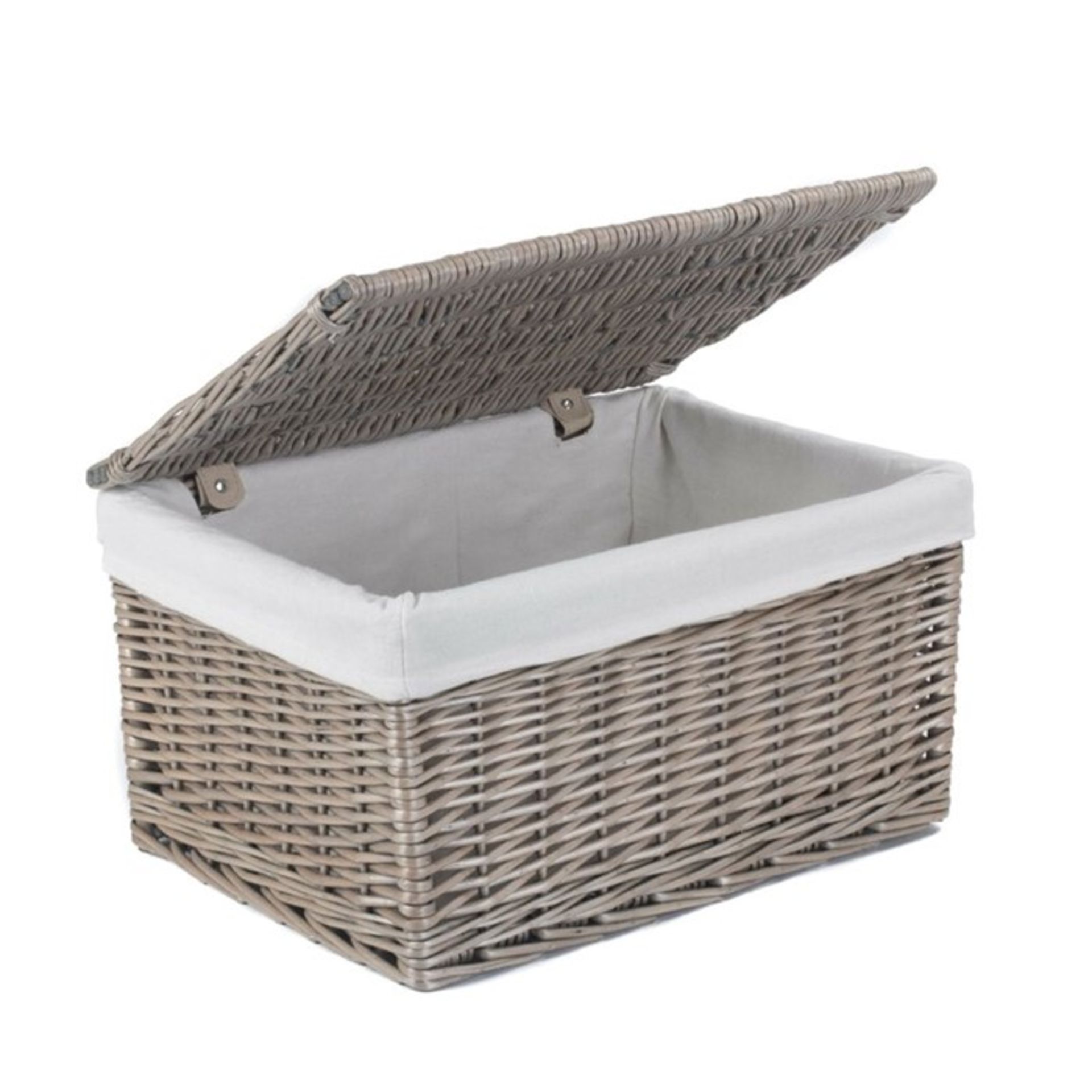 Beachcrest Home Large Lined Wicker Basket (WHITE) (U001775362 - 15871/11) 4C