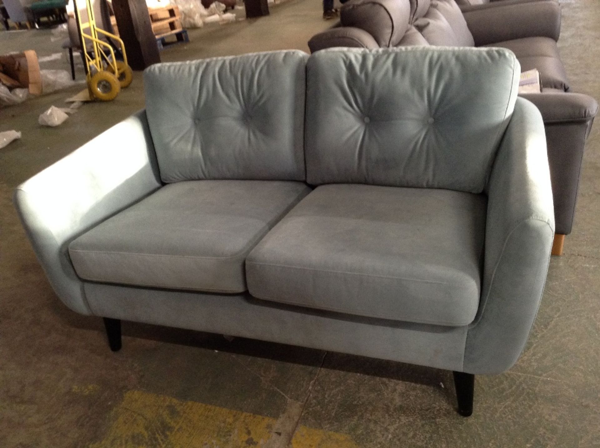 ALPHA LIGHT BLUE 2 SEATER SOFA (SFL-029)