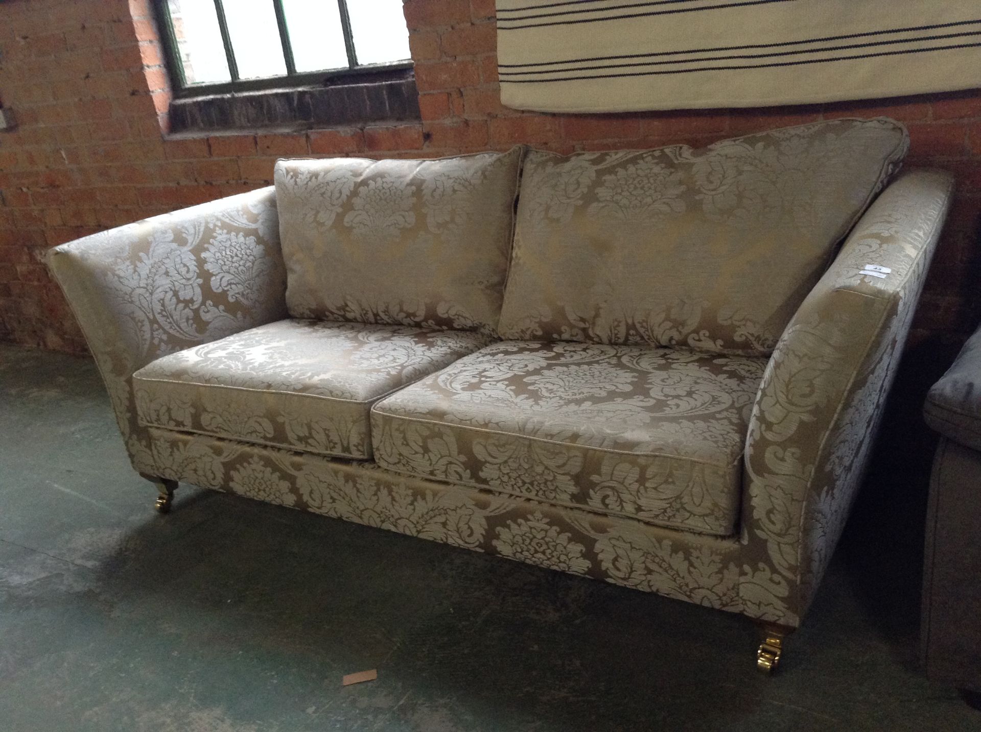 SILVER AND GOLD 3 SEATER SOFA (ST44-665086) (9)