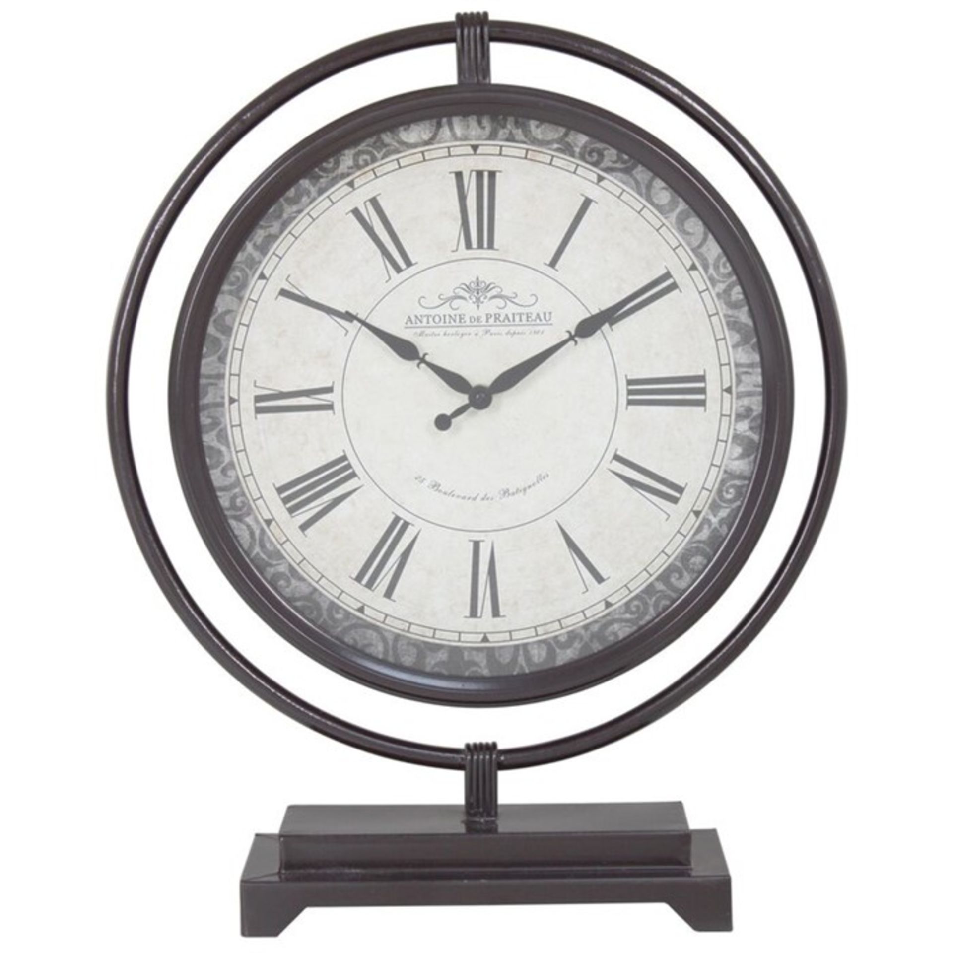 Lily Manor Globe Table Clock chrome (AAST1917 - 15388/34) 2D