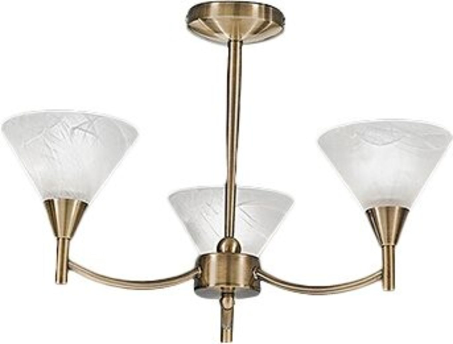 Franklite Harmony 3-Light Semi Flush Mount (BRASS)