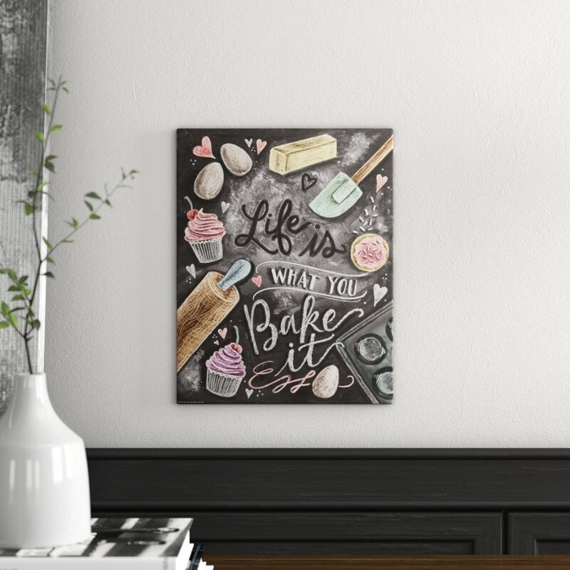 East Urban Home 'Life is What You Bake It' Graphic Art Print - RRP£14.99 (LNVA1002 - 17575/21) 3G