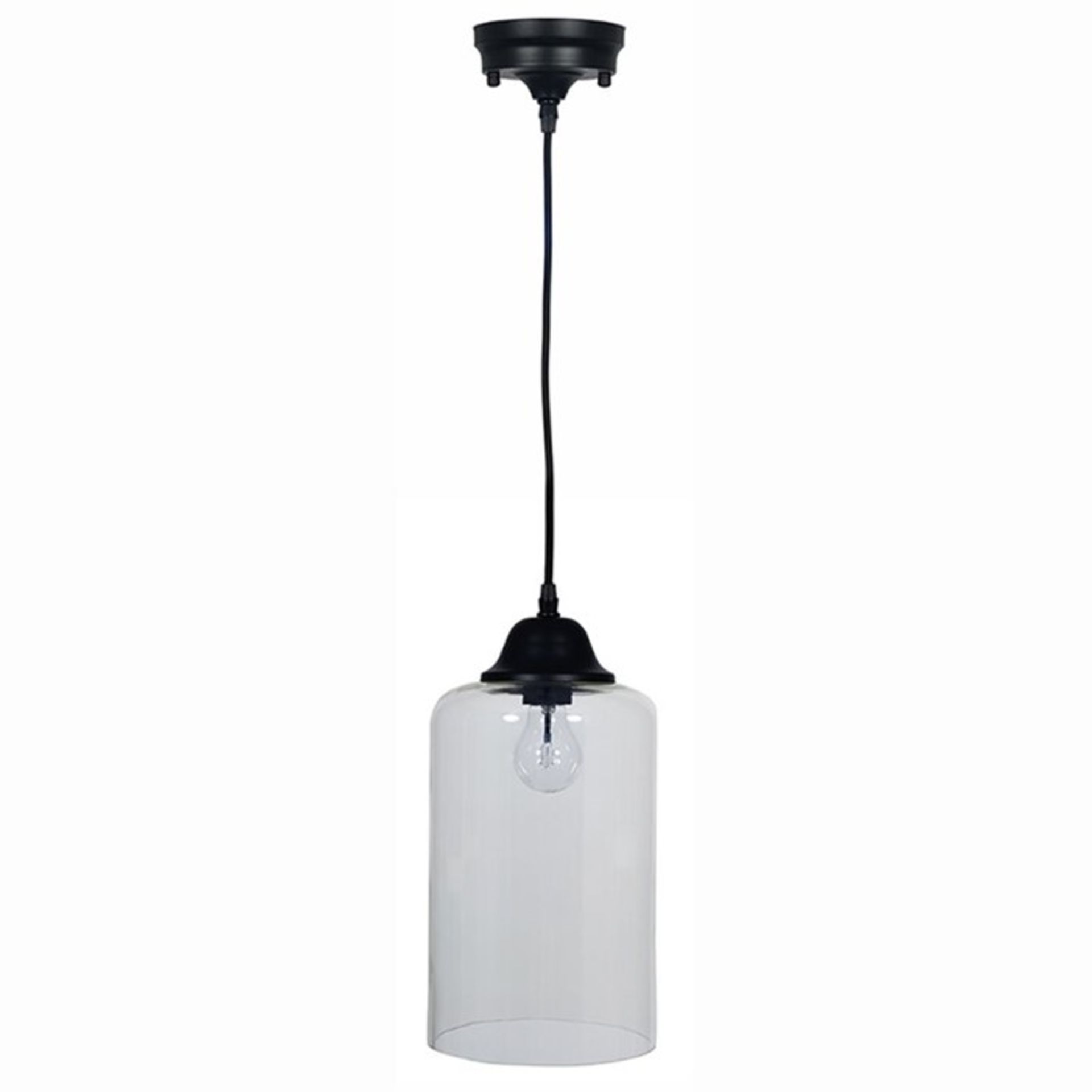 Beachcrest Home Annapolis 1-Light Cylinder Pendant (TEAL) - RRP£76.99 (PACH6224 - 15837/42) 4D