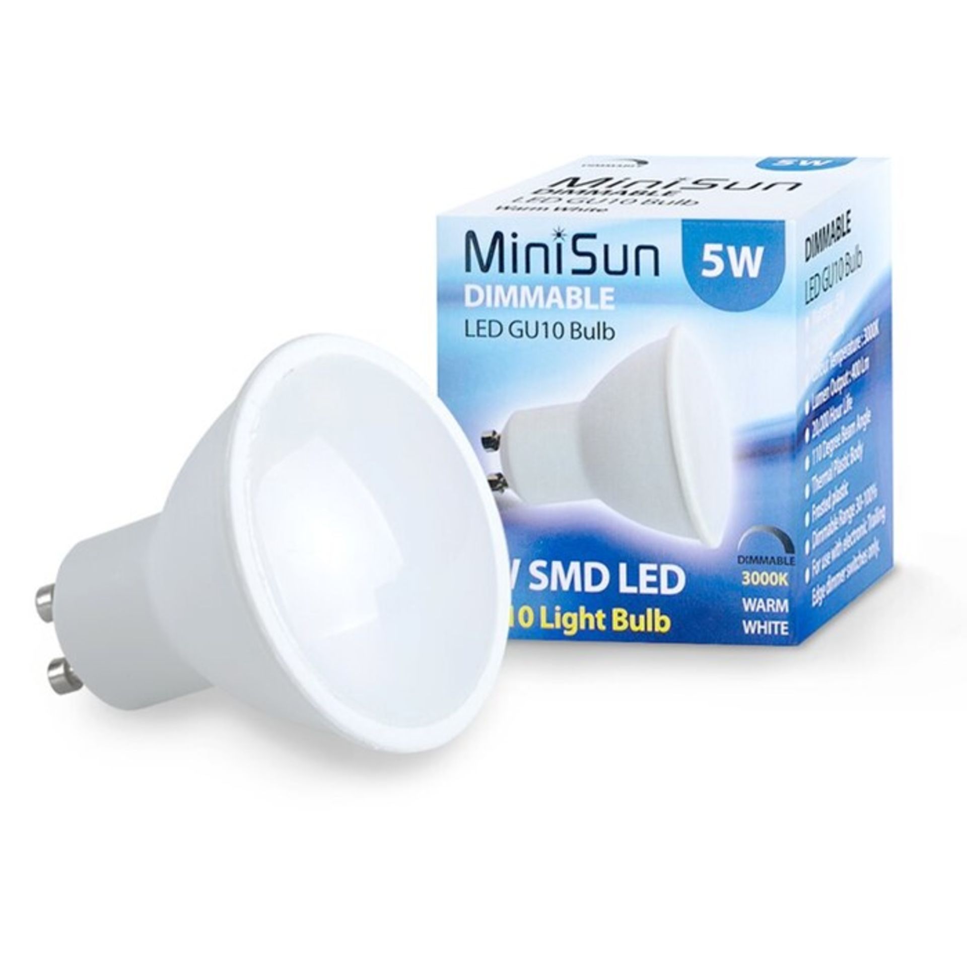 Symple Stuff 5W GU10 LED Light Bulb X10 - RRP£46.99 ( MSUN2215#http:// MSUN2215# - 15691/39) 5E