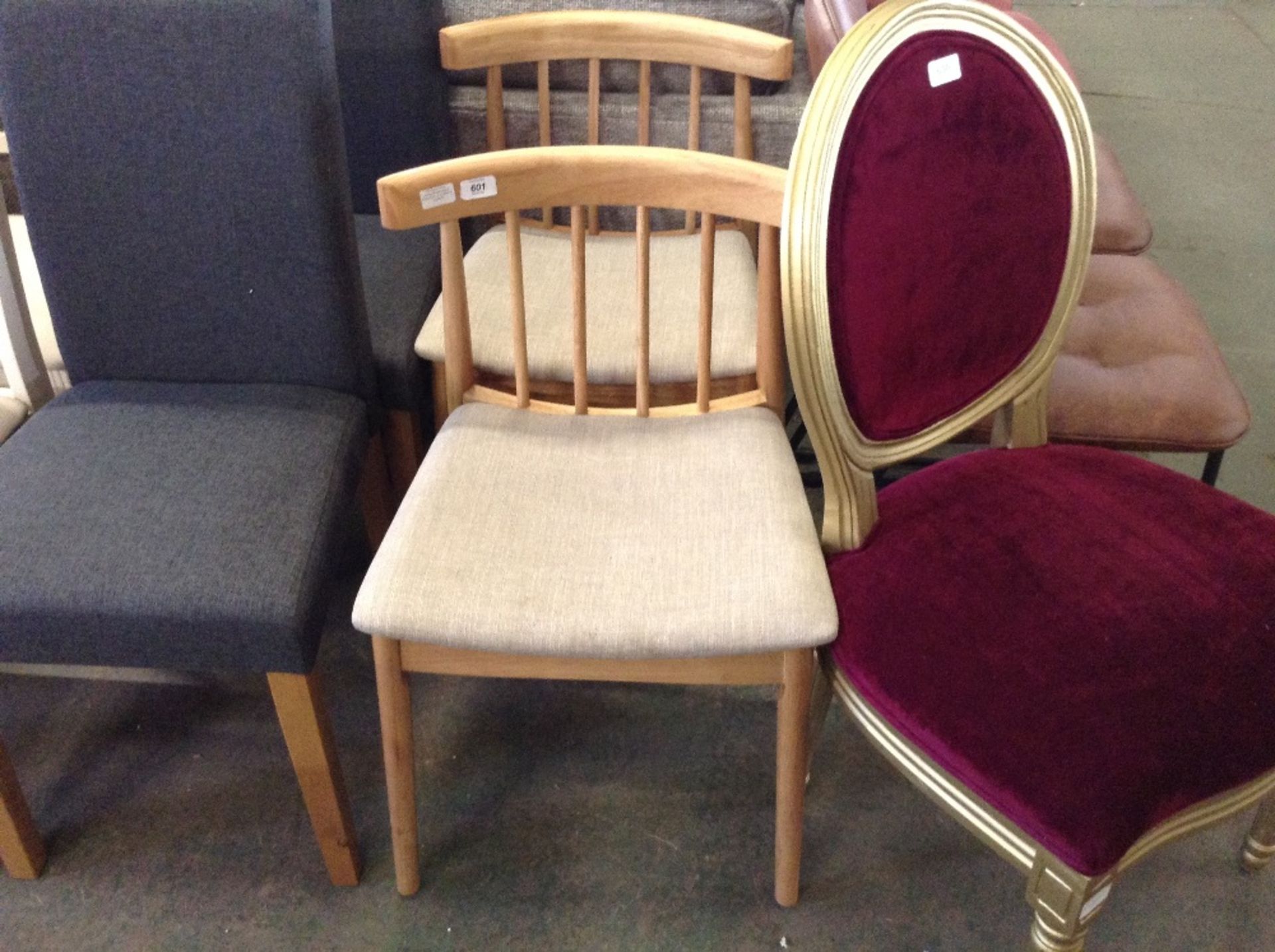 George Oliver Apollonia Solid Wood Dining Chair x2