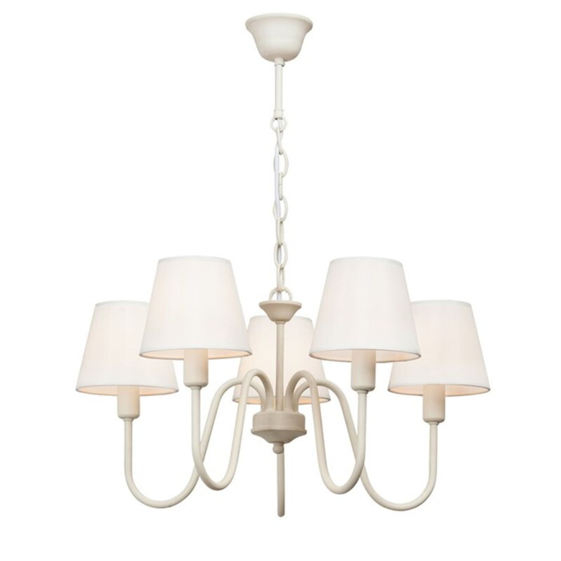 Lily Manor Majeic 5-Light Shaded Chandelier (CREAM/WHITE)(VLCE1479 - 16065/24) 6A